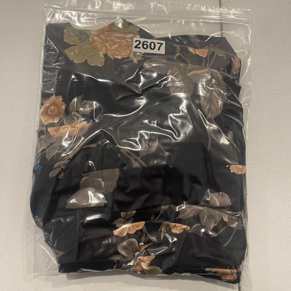 VTG‎ California Influence Black Floral Maxi Skirt 12 Bohemian y2k Chic Feminine - Picture 8 of 8